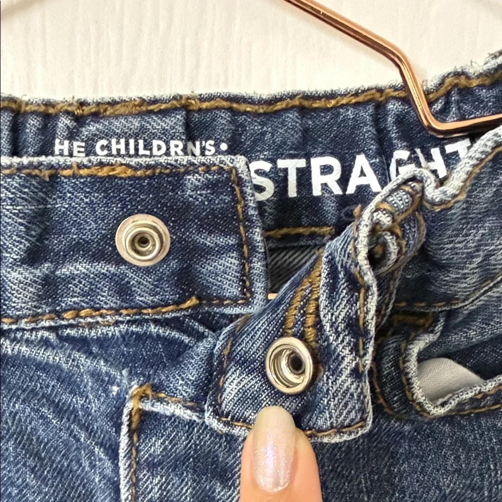 The Children's Place Boy's 9-12 M Straight Leg Jeans Blue Pockets Denim